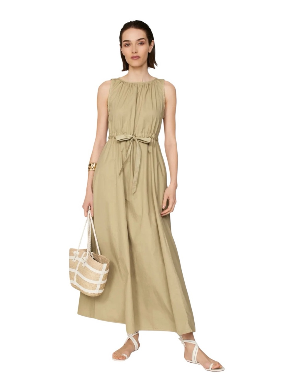 XiRENA Rhiannan Maxi Dress in Birch Tan Cotton Size XL